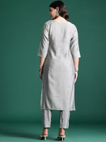 Thumbnail for Indo Era Ethnic Motifs Embroidered Thread Work Kurta with Trousers