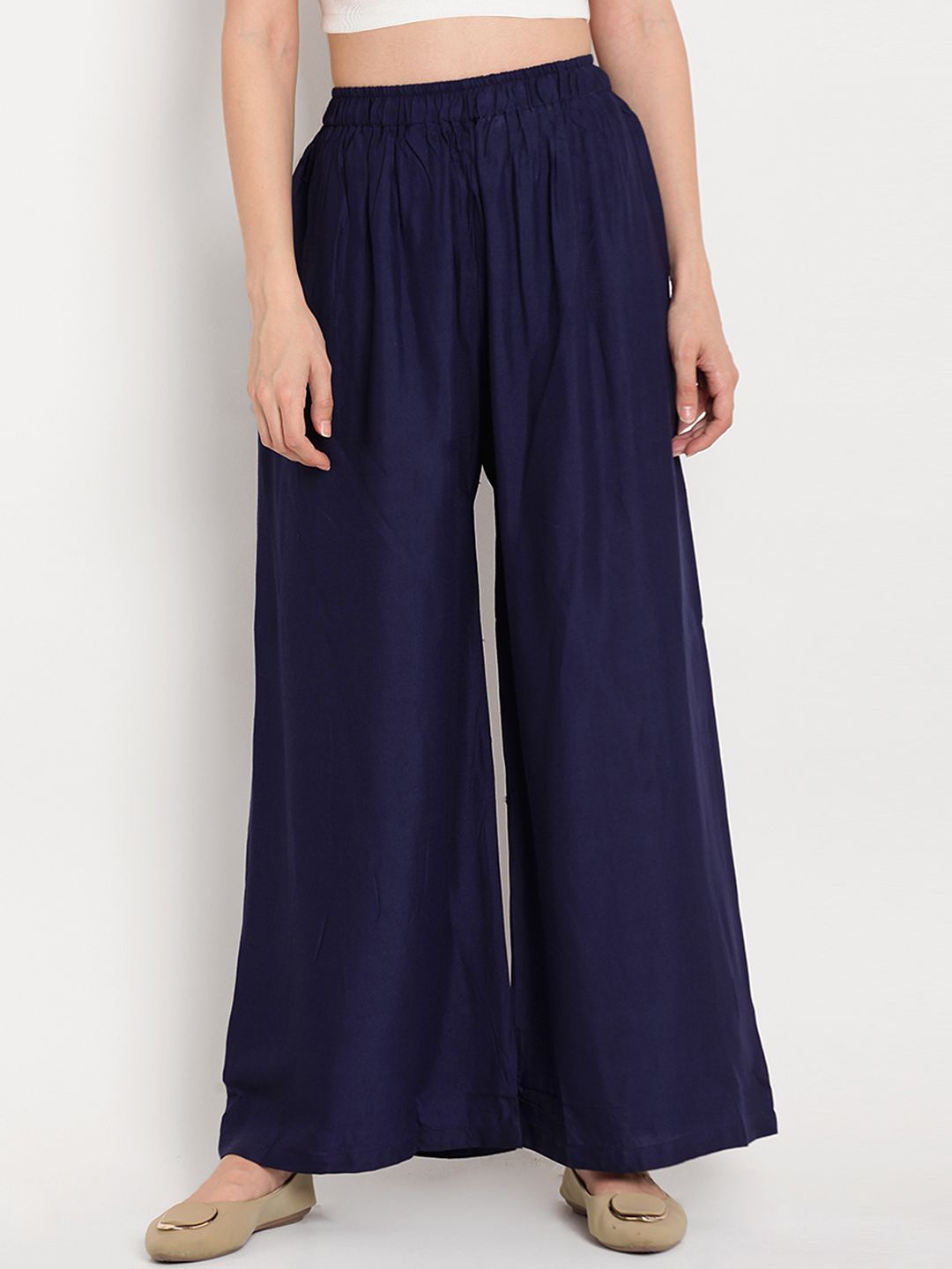 TAG 7 Women Pack of 2 Solid Flared Palazzos - Distacart