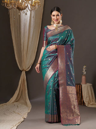 Anouk Woven Design Zari Banarasi Saree - Distacart