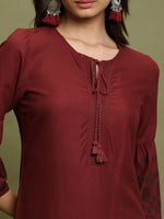 Thumbnail for Vishudh Tie-Up Neck Bell Sleeves Straight Kurta