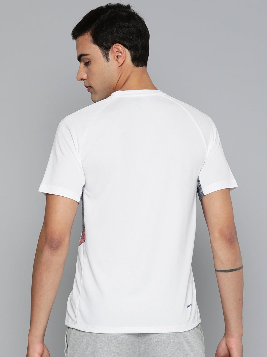 Alcis Men Colourblocked Dry Tech Slim Fit Sports T-shirt - Distacart
