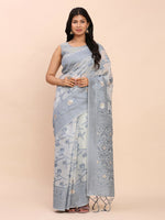 Thumbnail for Astita Linen Cotton Grey Saree