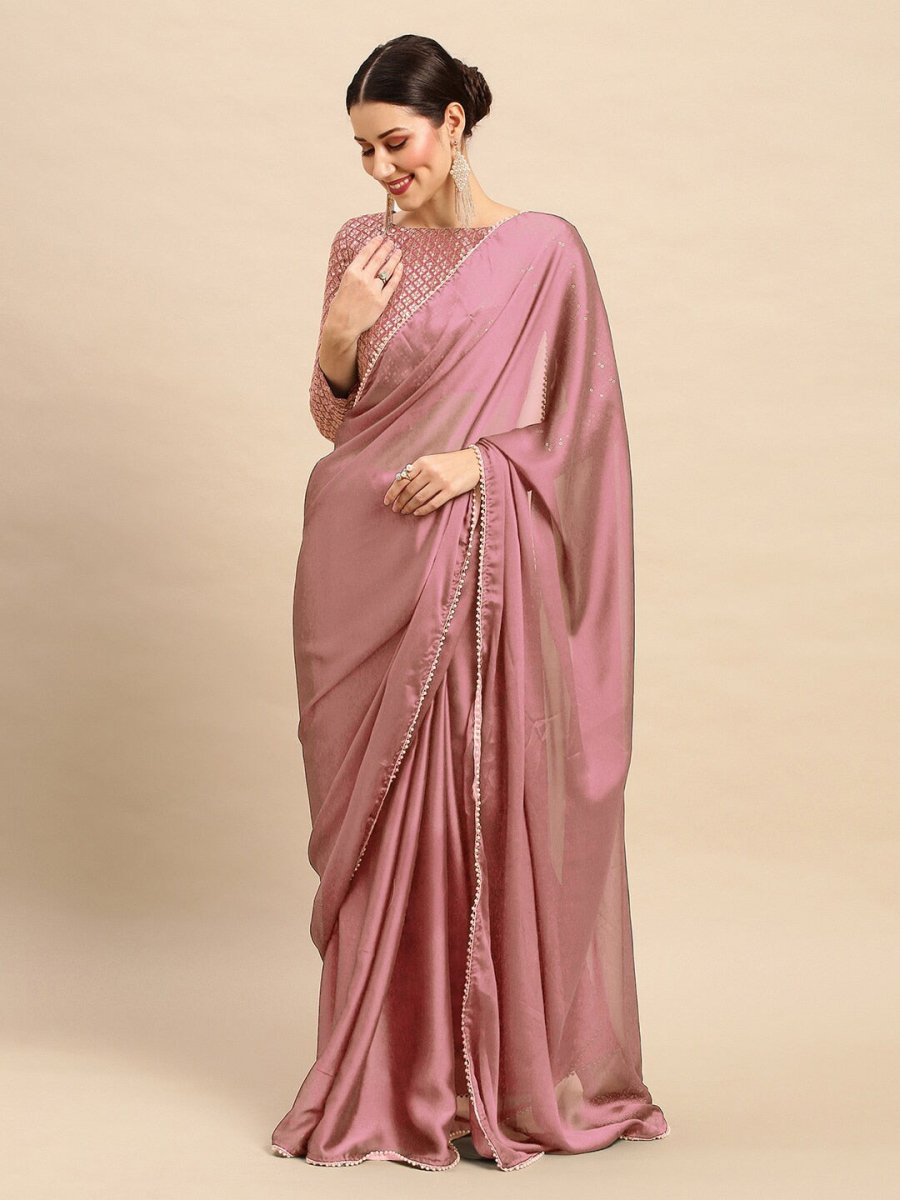 Anouk Sequinned Pure Georgette Saree - Distacart