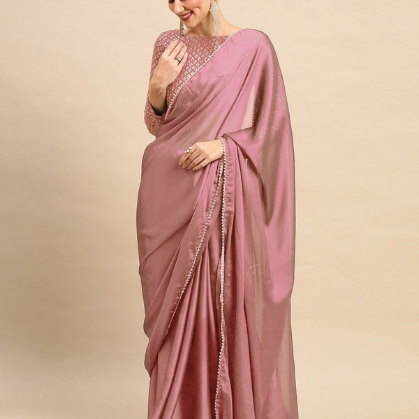 Anouk Sequinned Pure Georgette Saree - Distacart