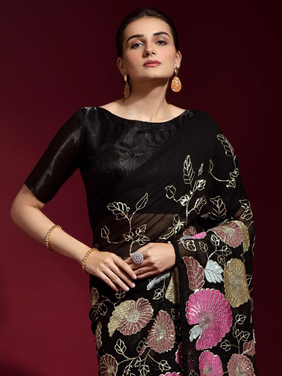 Anouk Embellished Saree - Distacart
