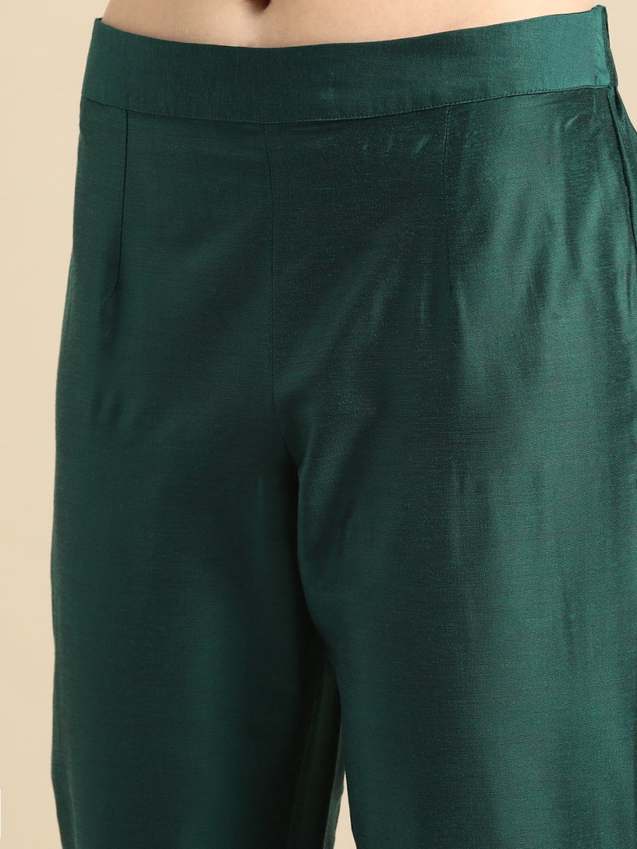 All About You Women Green Kurta with Trousers - Distacart