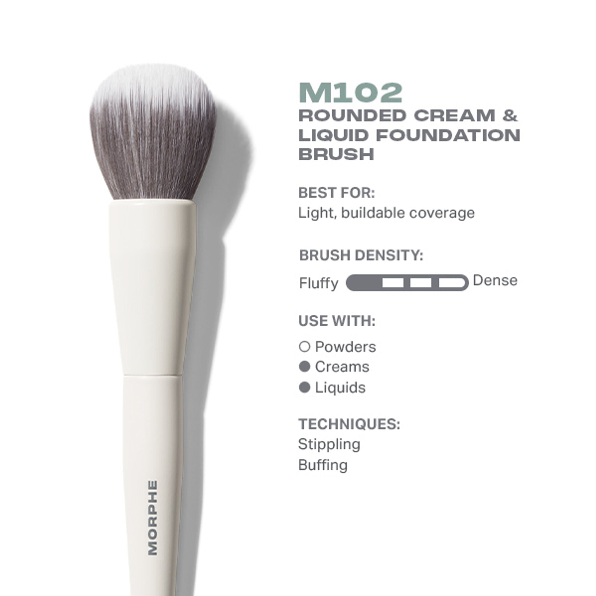 MORPHE M102 Rounded Cream & Liquid Foundation Brush
