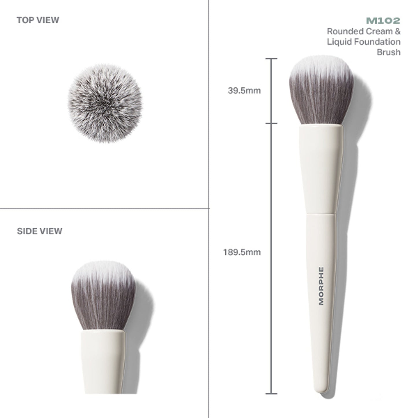 MORPHE M102 Rounded Cream & Liquid Foundation Brush - Distacart