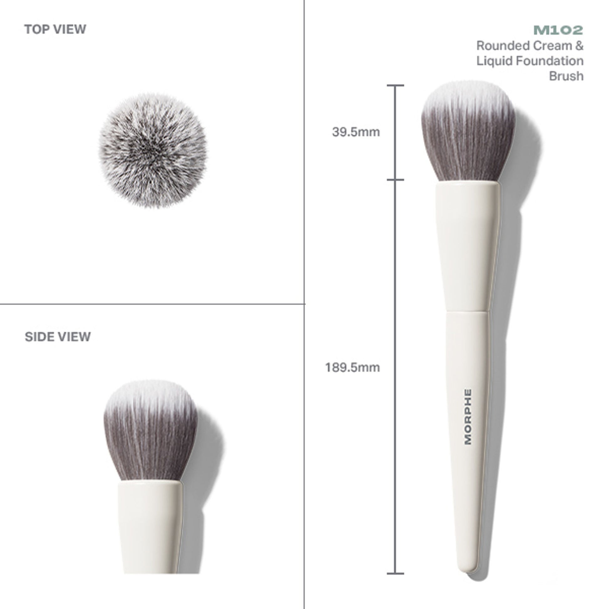 MORPHE M102 Rounded Cream & Liquid Foundation Brush - Distacart