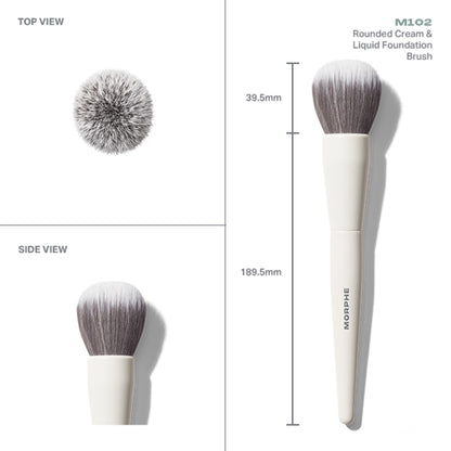 MORPHE M102 Rounded Cream & Liquid Foundation Brush - Distacart