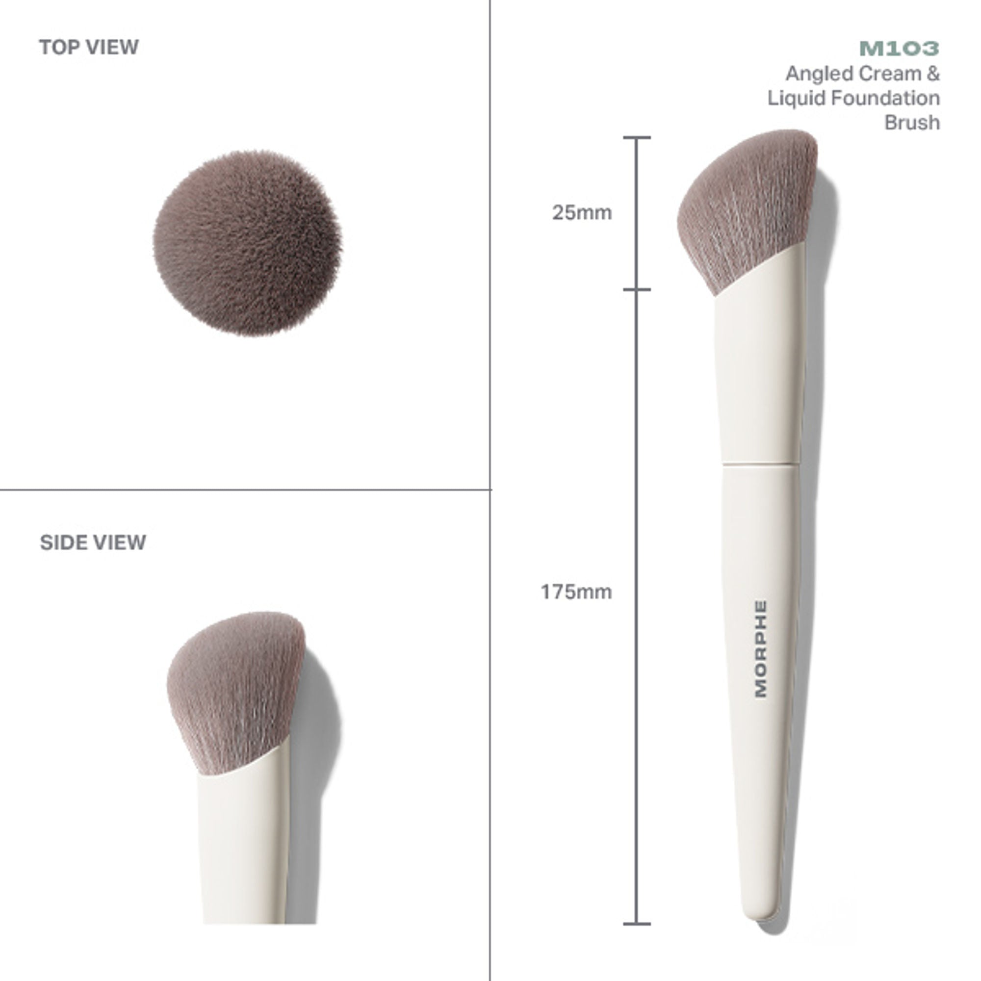 MORPHE M103 Angled Cream & Liquid Foundation Brush - Distacart