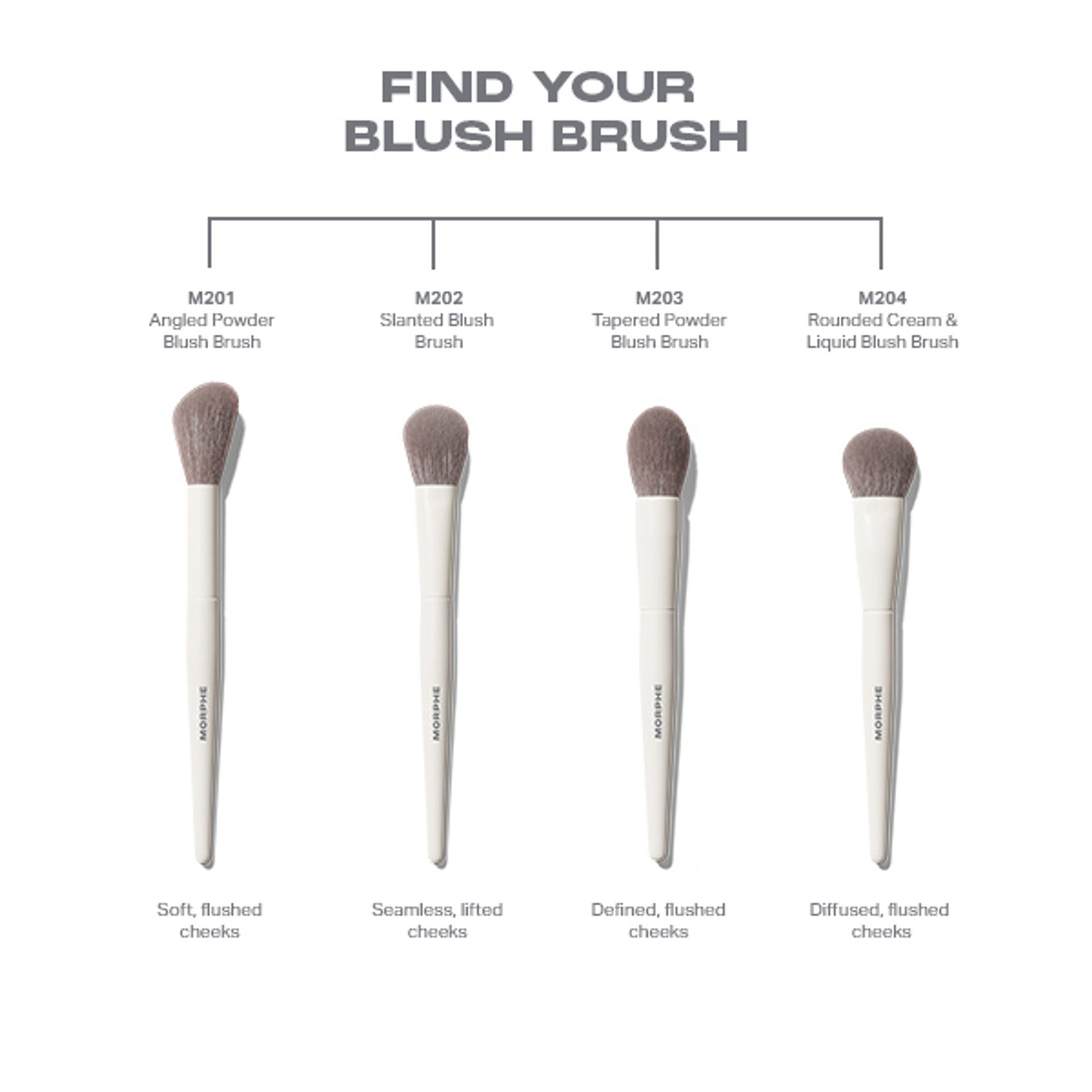 MORPHE M201 Angled Powder Blush Brush - Distacart