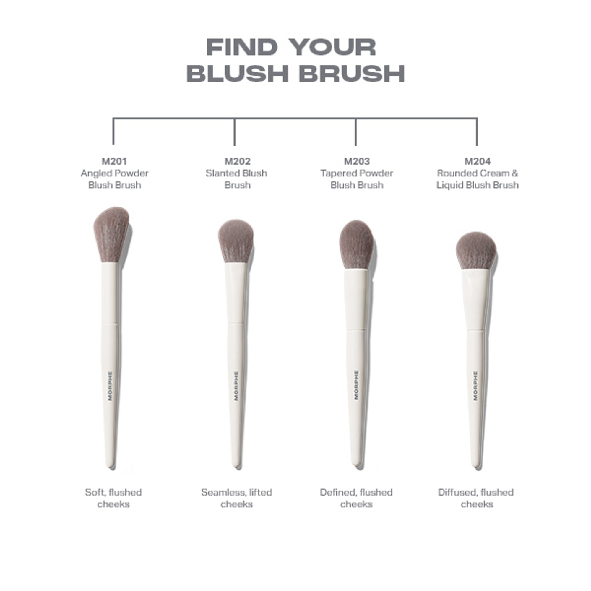 MORPHE M203 Tapered Powder Blush Brush - Distacart