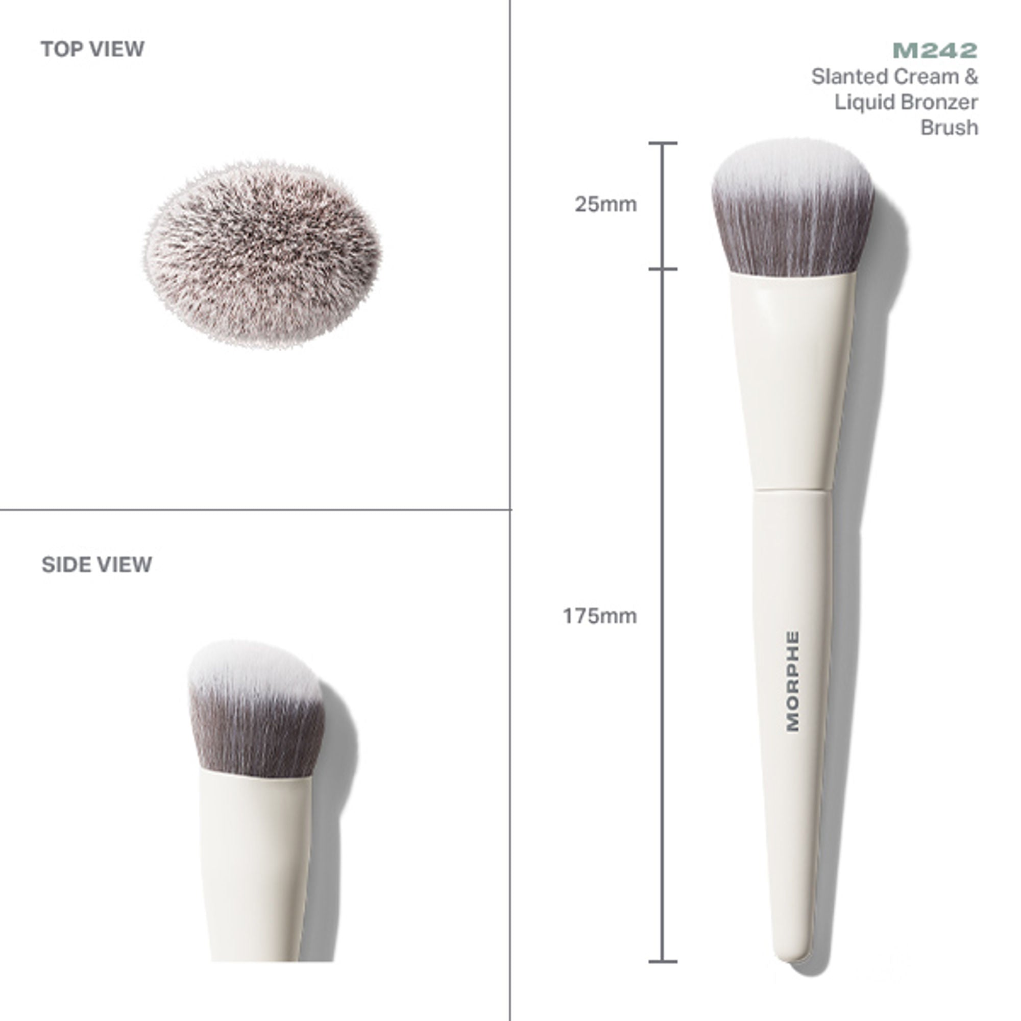 MORPHE M242 Slanted Cream & Liquid Bronzer Brush - Distacart
