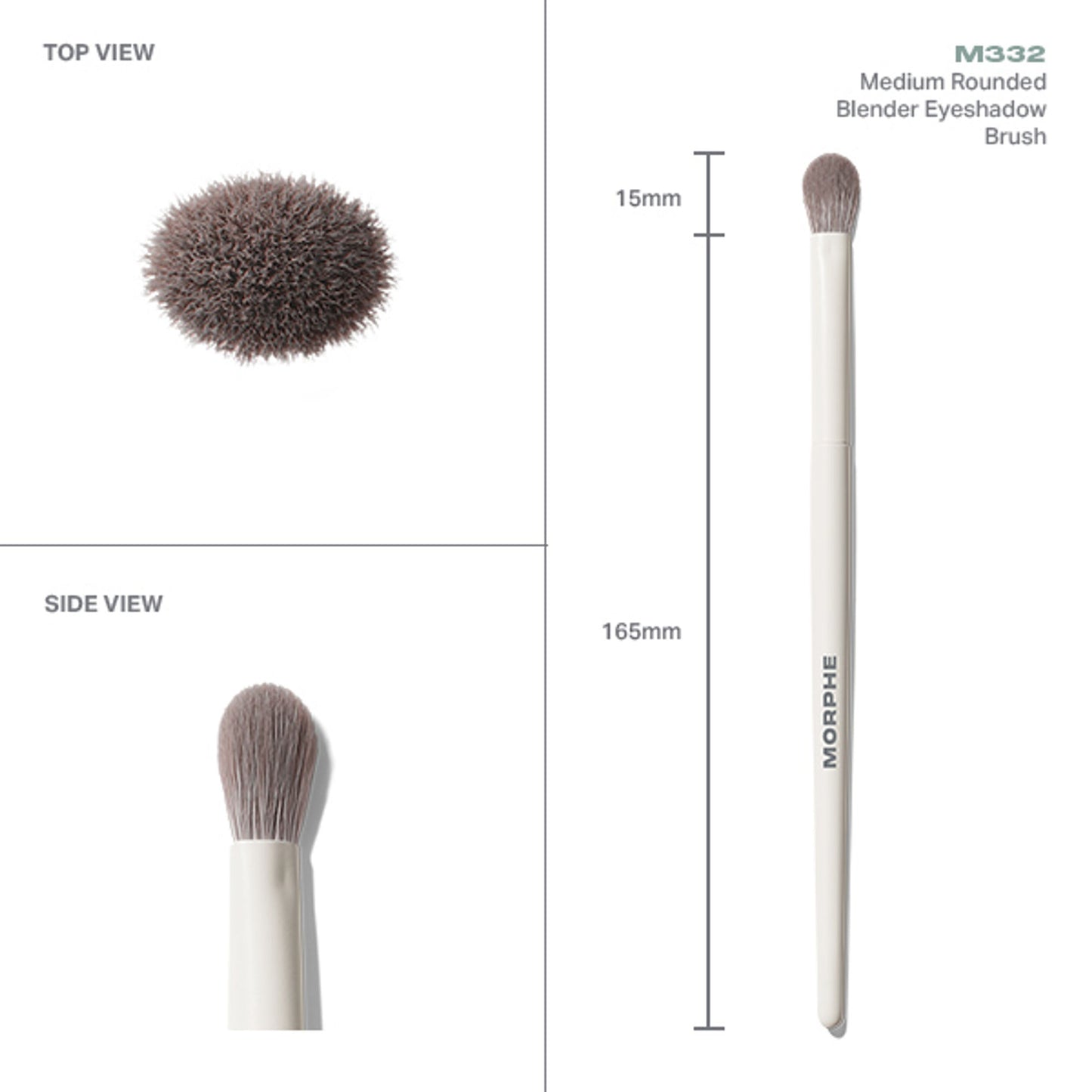 MORPHE M332 Medium Rounded Blender Eyeshadow Brush - Distacart