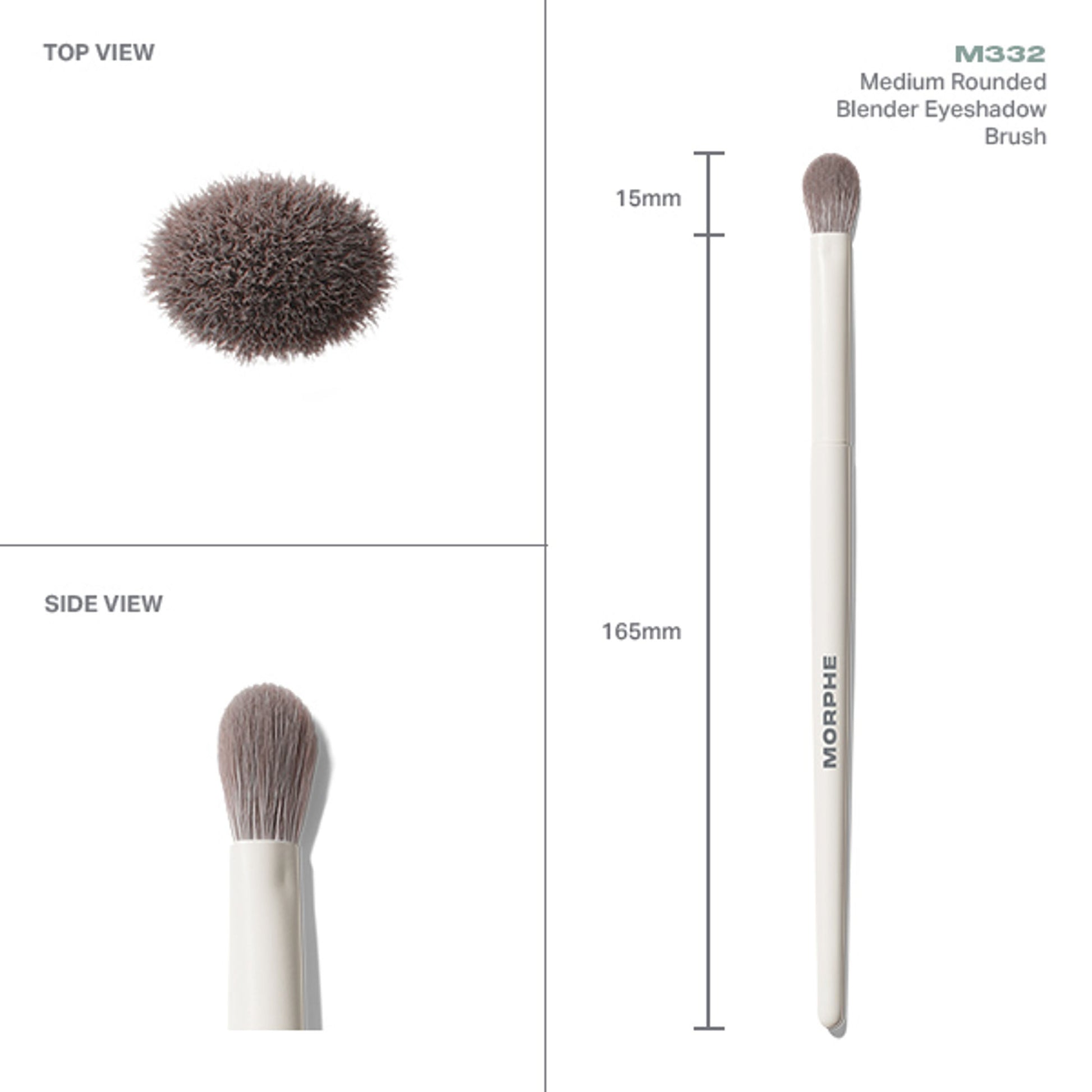 MORPHE M332 Medium Rounded Blender Eyeshadow Brush - Distacart