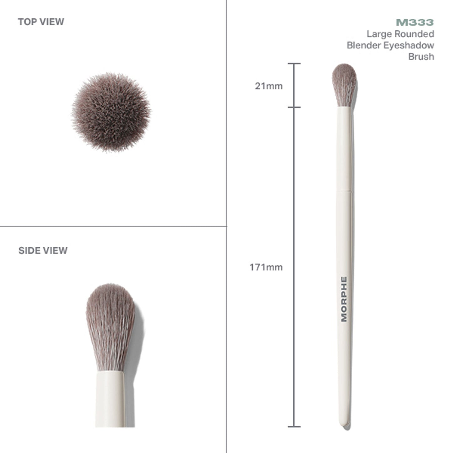 MORPHE M333 Large Rounded Blender Eyeshadow Brush - Distacart