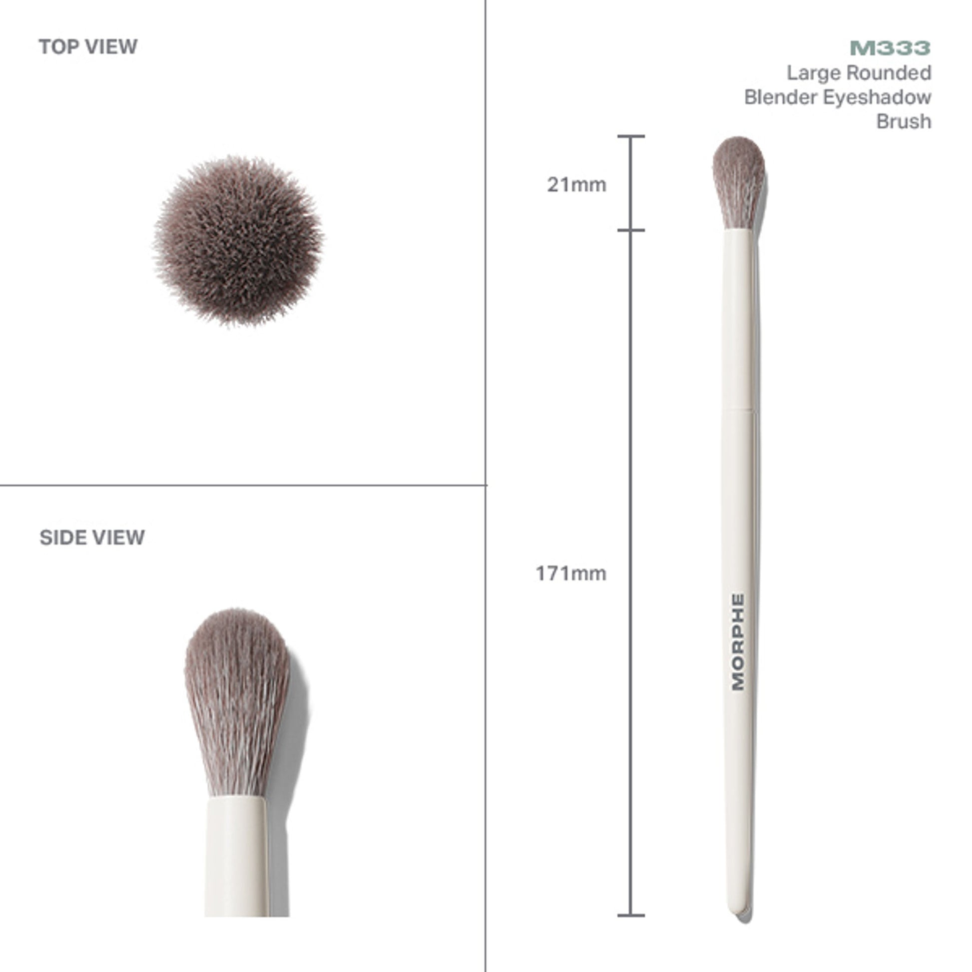 MORPHE M333 Large Rounded Blender Eyeshadow Brush - Distacart