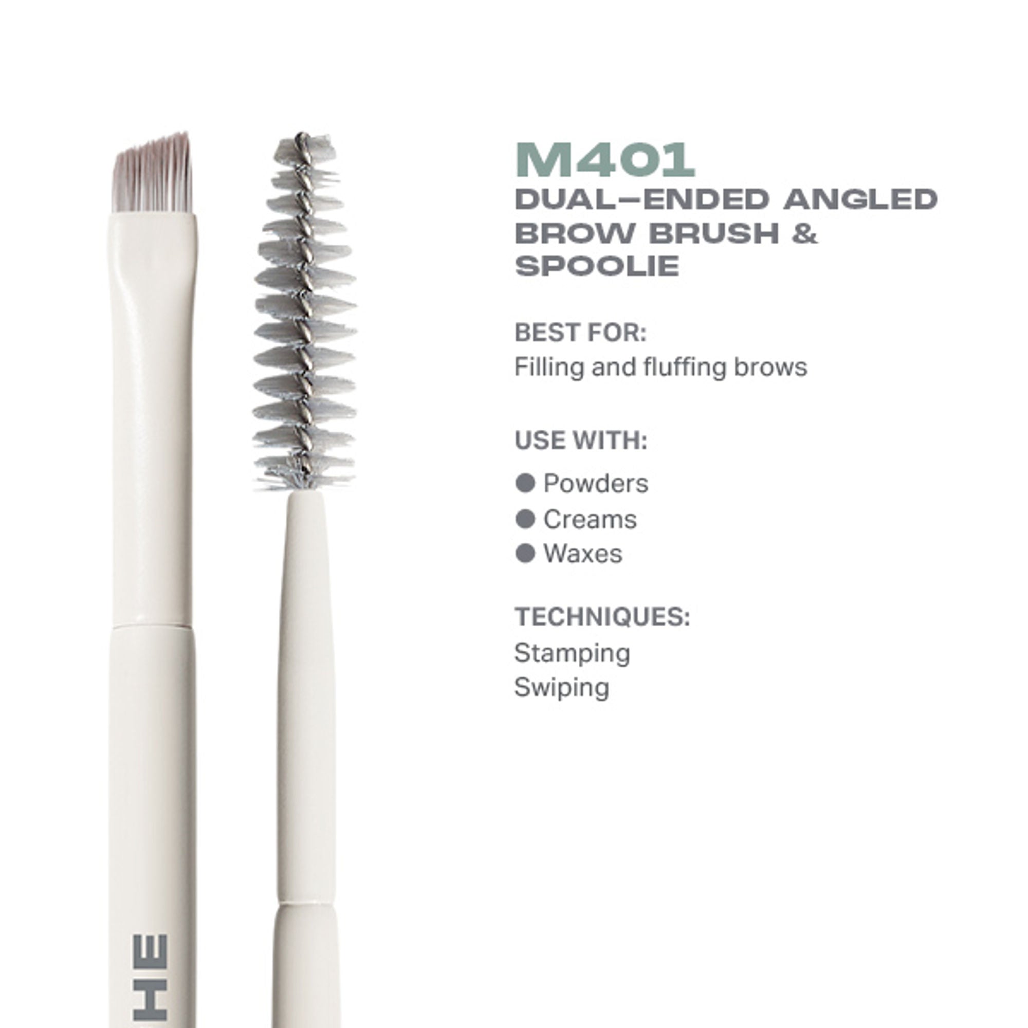 MORPHE M401 Dual Ended Angled Brow Brush & Spoolie