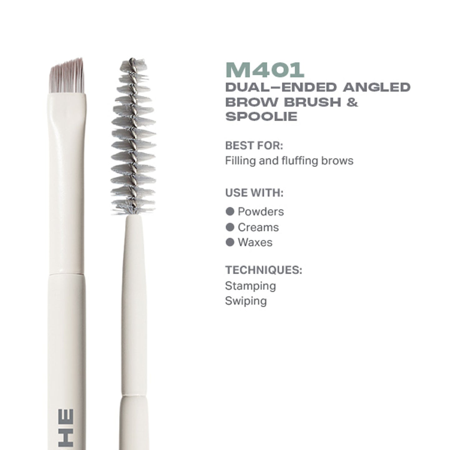 MORPHE M401 Dual Ended Angled Brow Brush & Spoolie