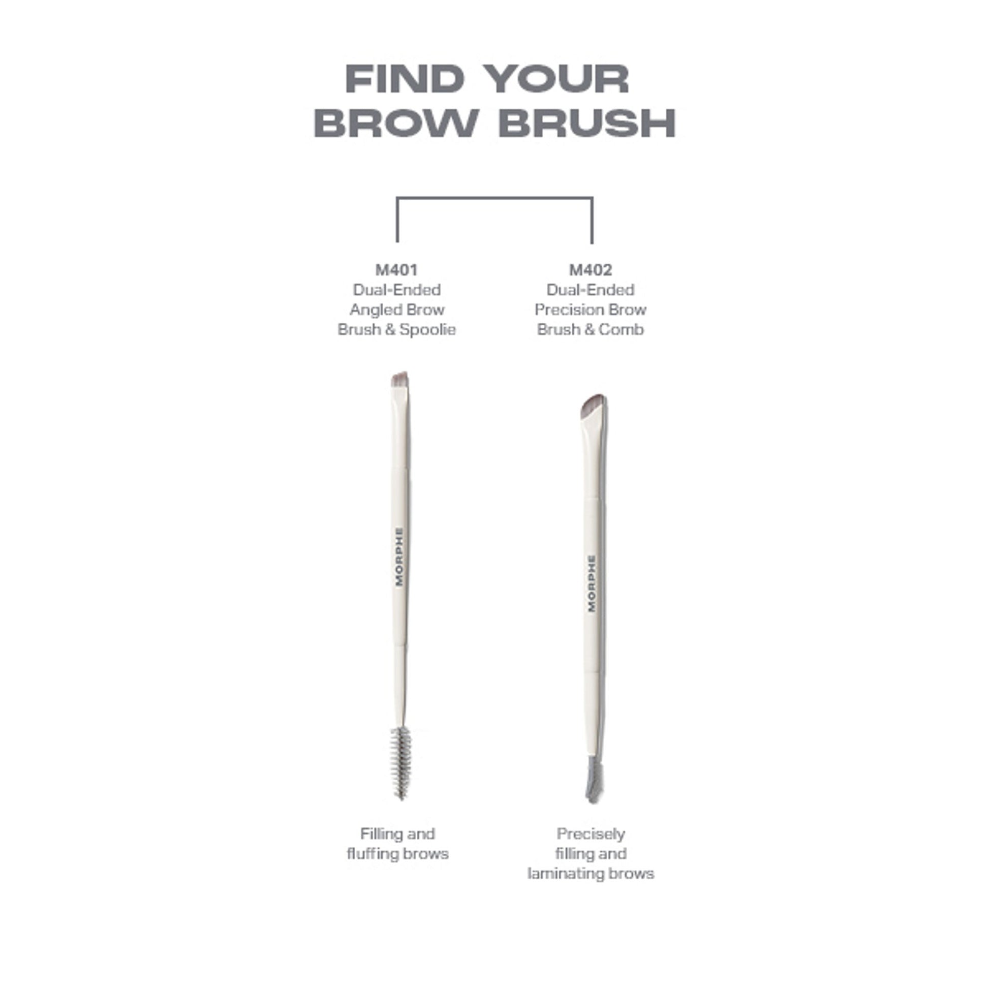 MORPHE M401 Dual Ended Angled Brow Brush & Spoolie - Distacart