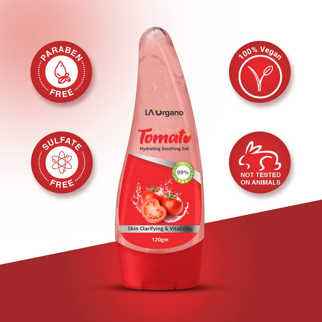 LA Organo Tomato Hydrating Soothing Gel with Vitamin E & Aloevera Extract - Distacart