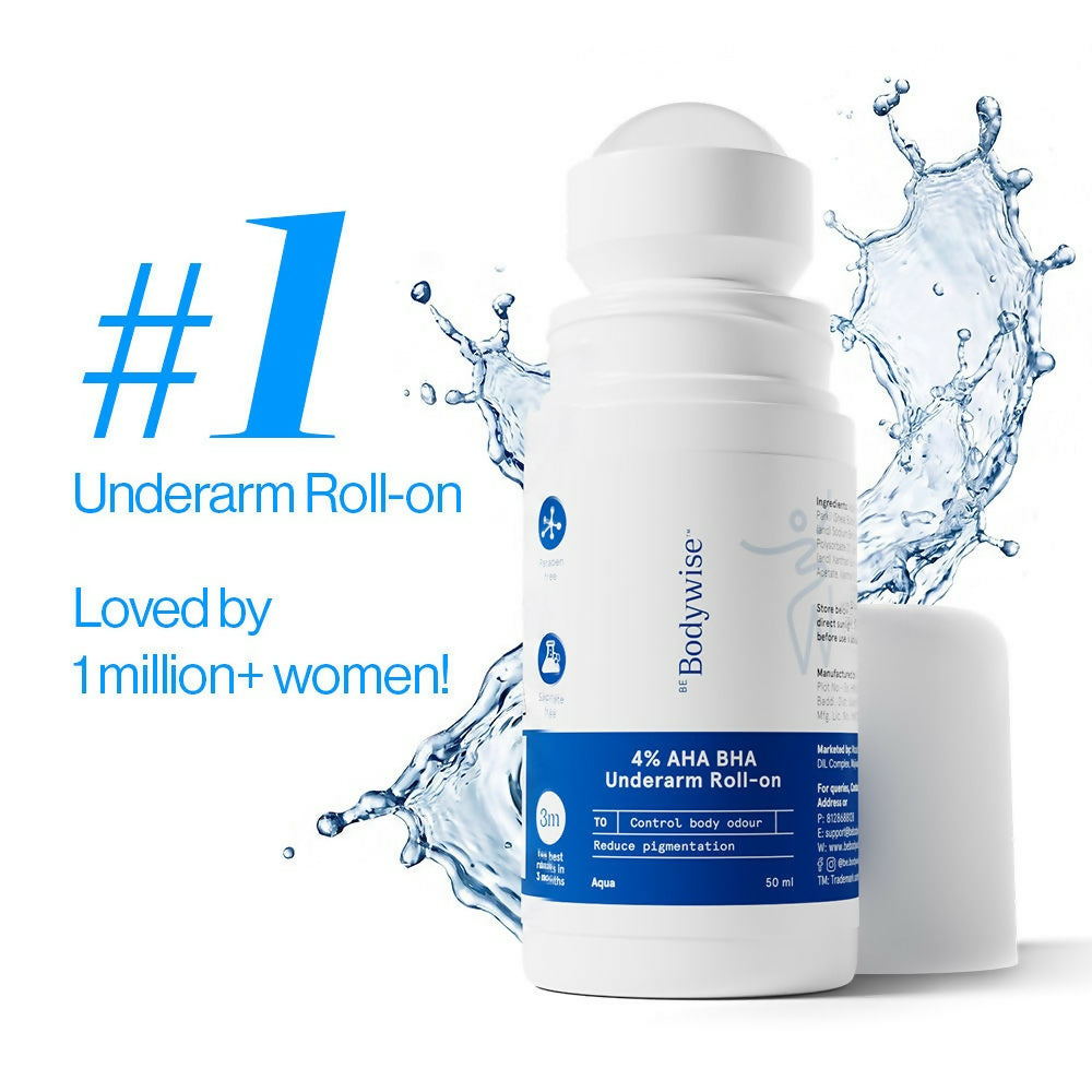 Be Bodywise 4% AHA BHA Underarm Roll On - Aqua - Dista