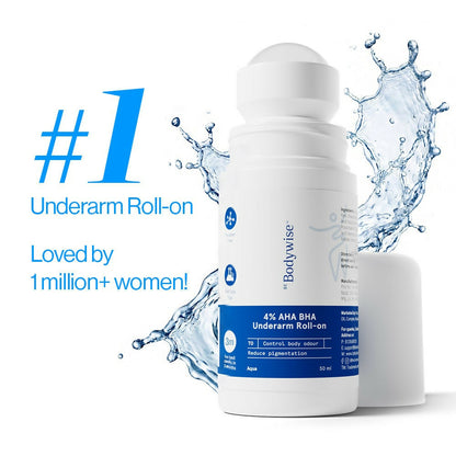 Be Bodywise 4% AHA BHA Underarm Roll On - Aqua - Dista