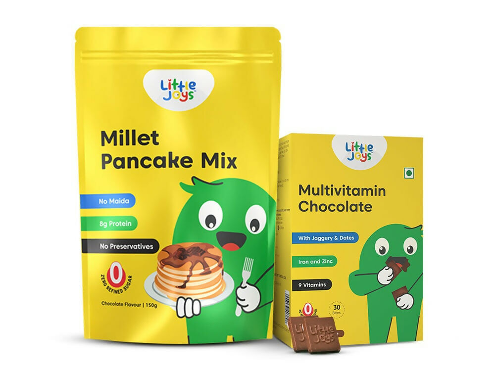 Little Joys Millet Pancake Mix + Multivitamin Chocolate Combo - Distacart
