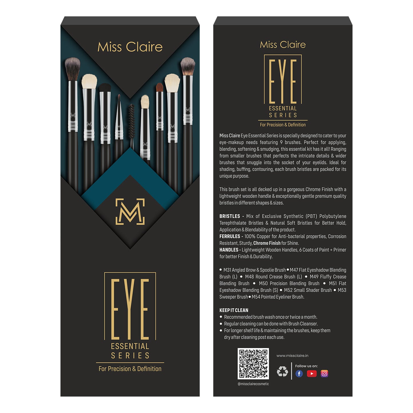 Miss Claire Eye Essential Series (9 Brush Set) - Distacart