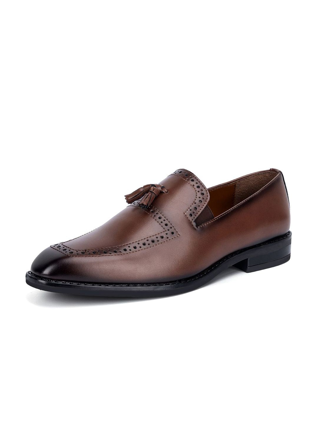 LOUIS STITCH Men Formal Slip-On Tassel Moccasin Shoes