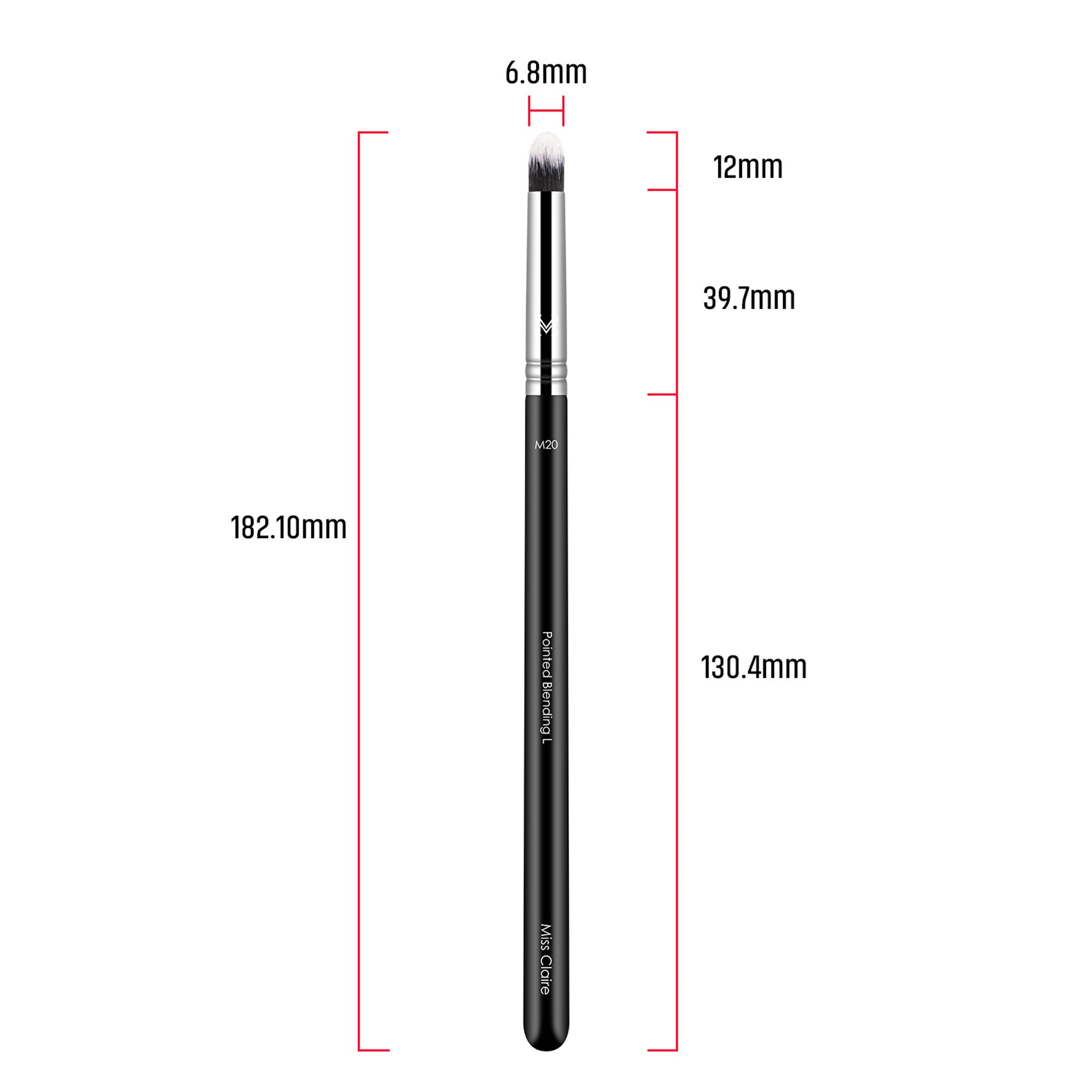 Miss Claire M20 - Pointed Blending Brush (L) - Chrome