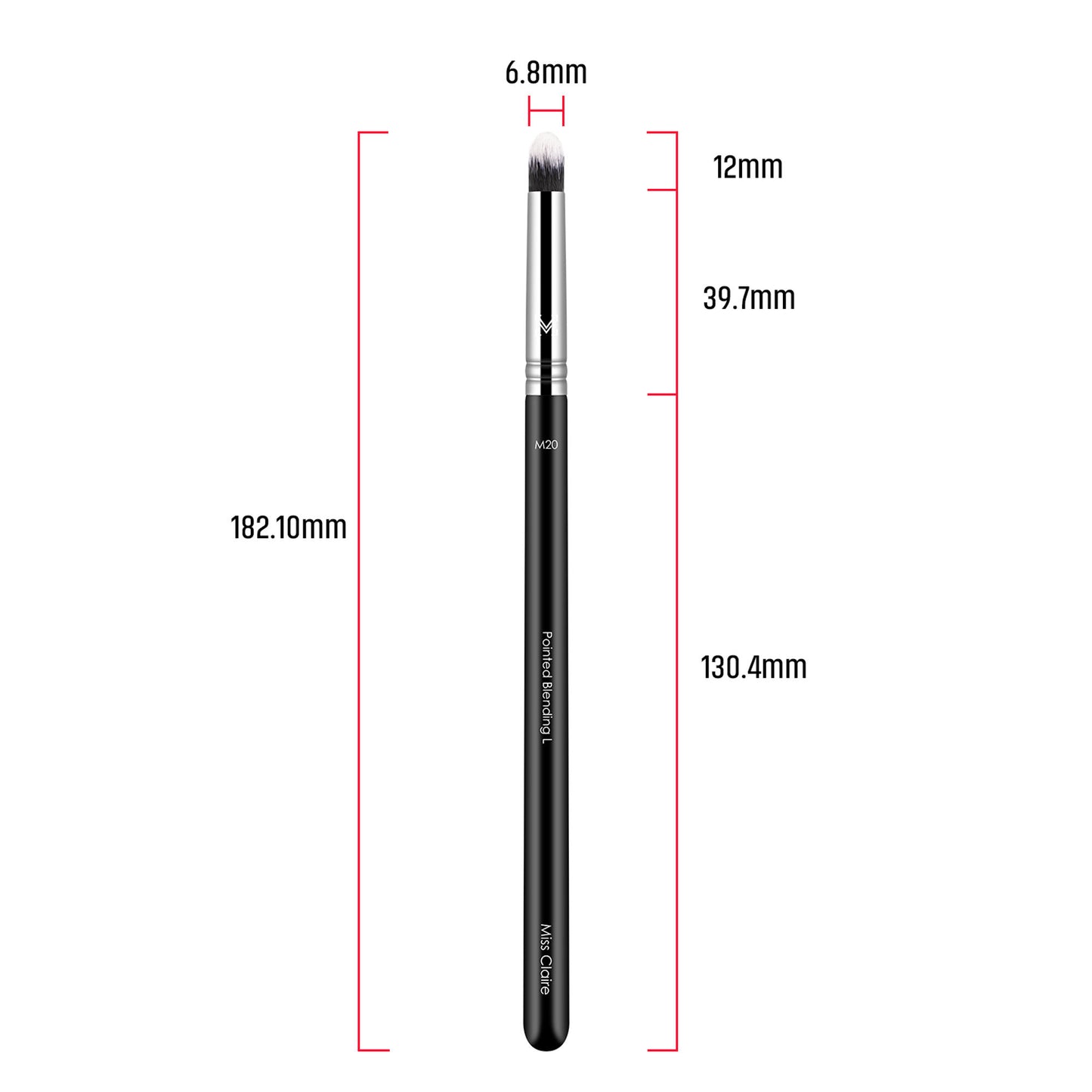 Miss Claire M20 - Pointed Blending Brush (L) - Chrome - Distacart