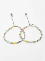Thumbnail for NVR Women Silver Plated Multicolour Artificial Beads Anklet - Distacart