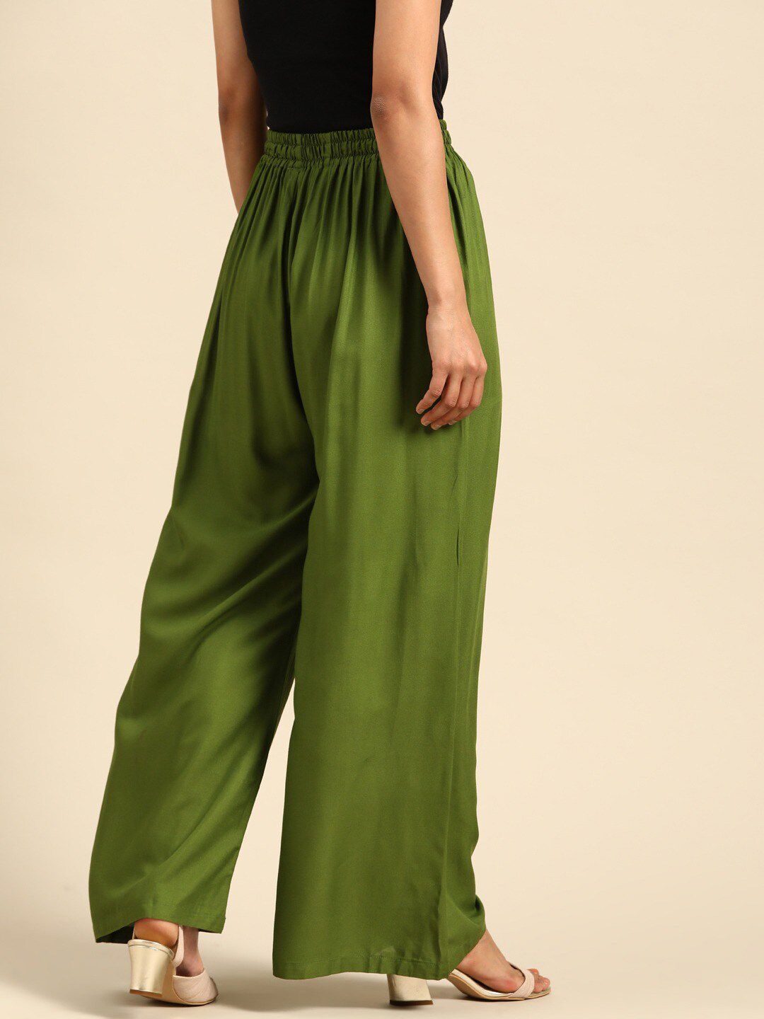 TAG 7 Women Flared Regular Palazzos - Distacart