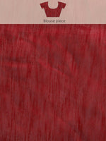 Thumbnail for Anouk White & Maroon Floral Printed Organza Saree - Distacart