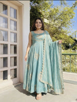 Thumbnail for Teeya Creation New Womens Trendy Embroidery Sequence Work Kurta Set - Dista
