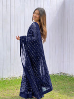 Thumbnail for Anouk Embellished Sequinned Net Saree - Distacart