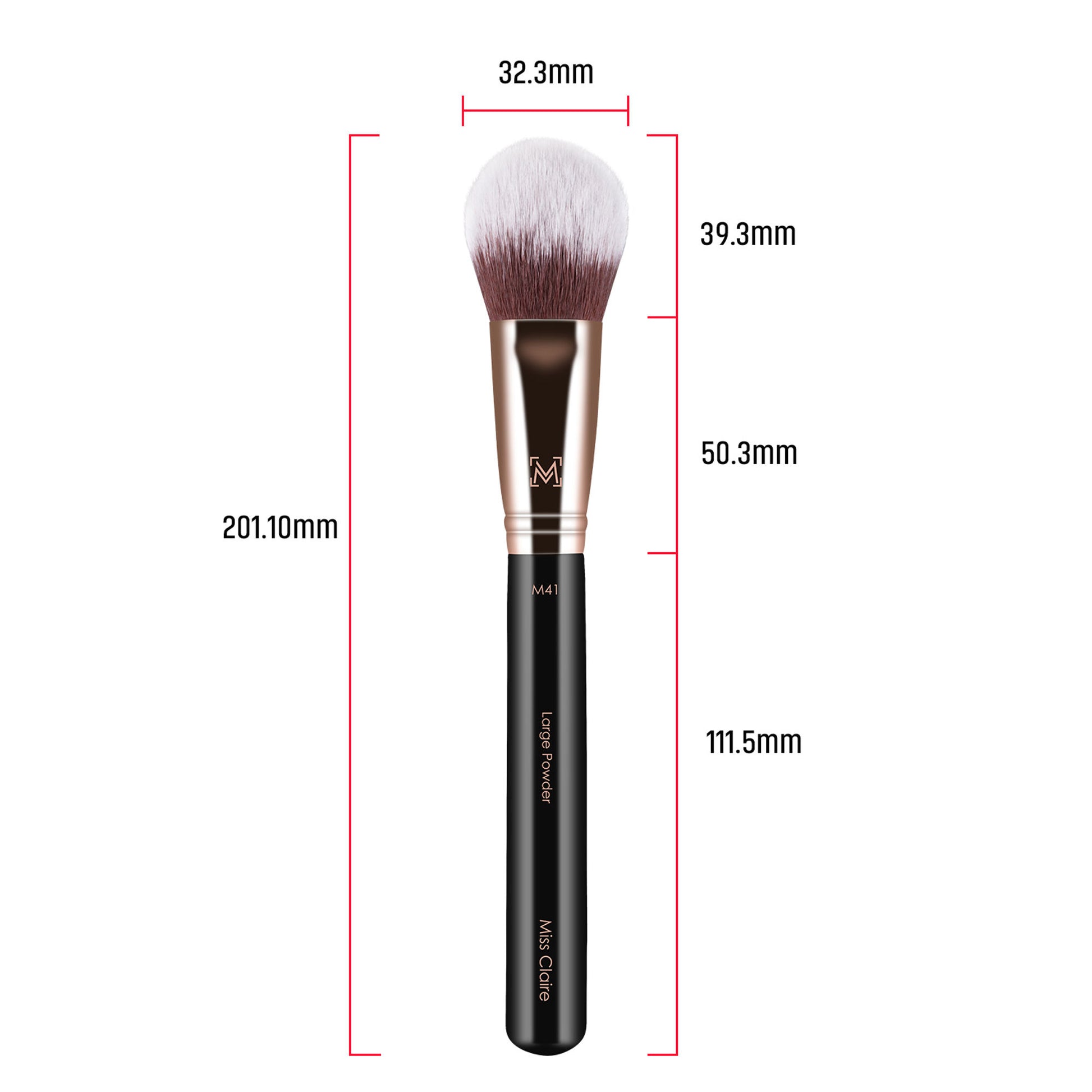 Miss Claire M41 - Large Powder Brush - Rose Gold - Distacart