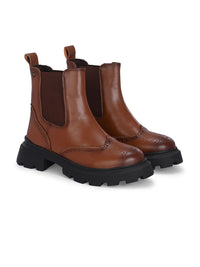 Thumbnail for Delize Women Block-heeled Chelsea Boots