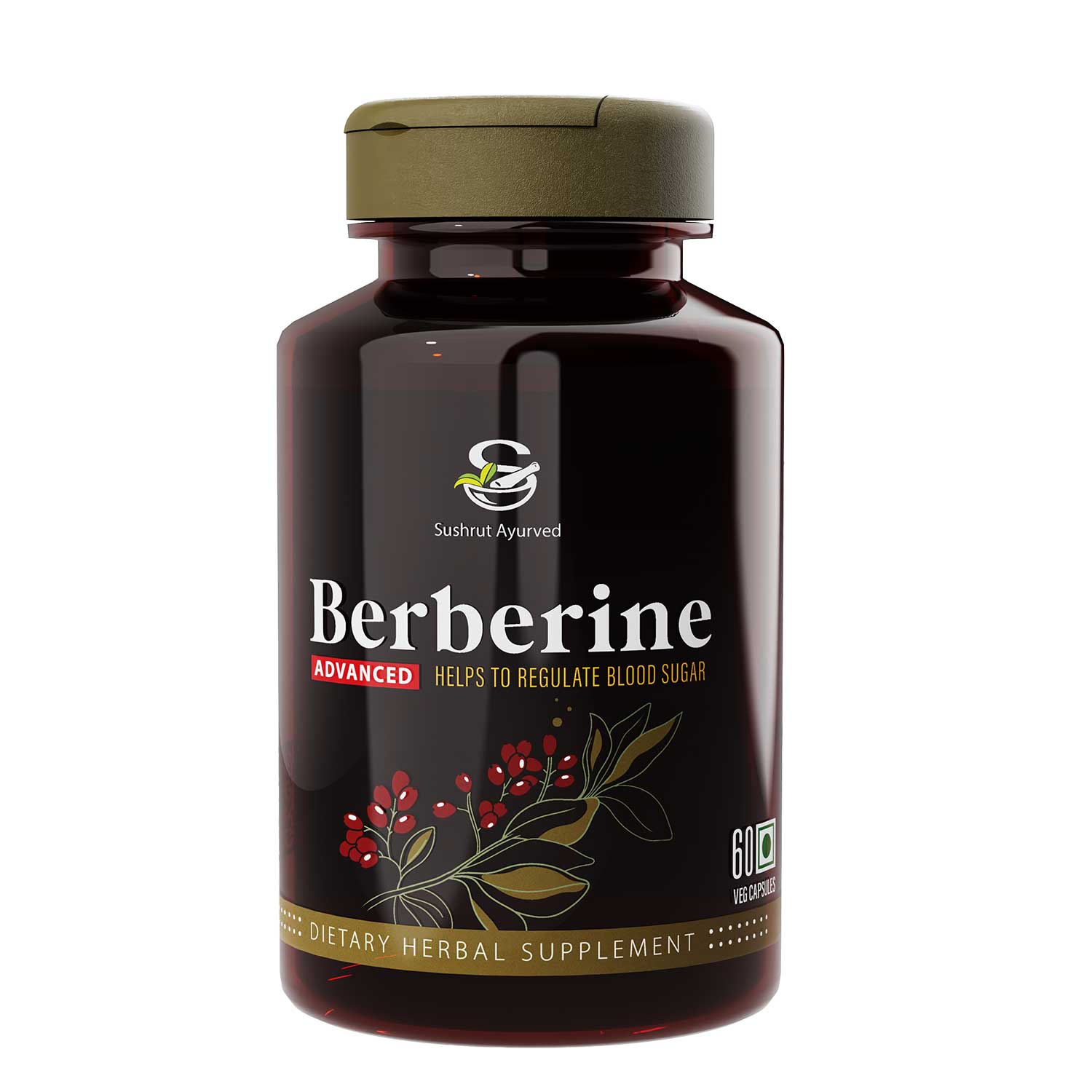 Sushrut Ayurved Good Health Berberine Veg Capsules - Distacart
