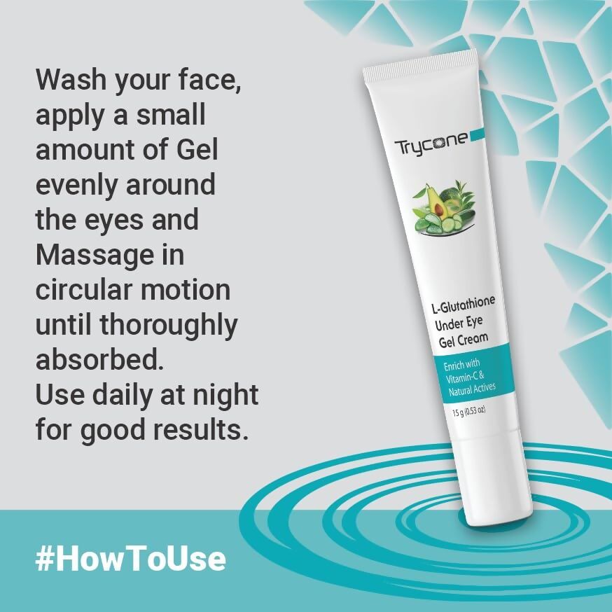 Trycone L- Glutathione Under Eye Gel Cream - Distacart