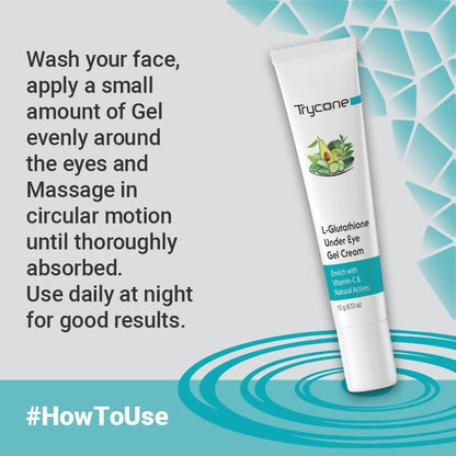 Trycone L- Glutathione Under Eye Gel Cream - Distacart