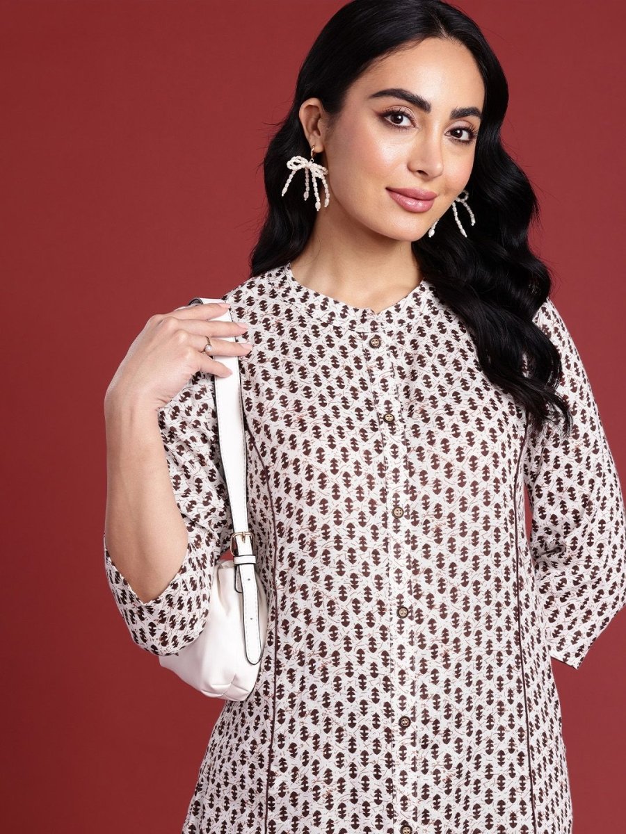 Anouk Women Ethnic Motifs Printed Regular Kurta with Trousers - Distacart