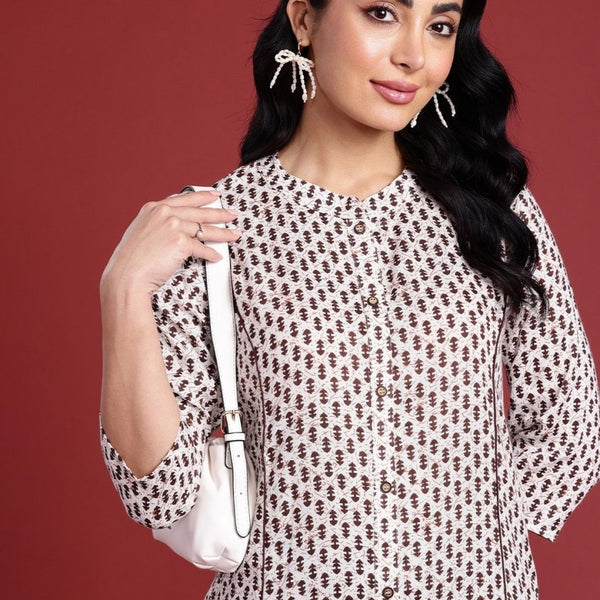 Anouk Women Ethnic Motifs Printed Regular Kurta with Trousers - Distacart