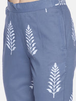 Thumbnail for Anouk Women Blue & Grey Printed Kurta with Trousers & Dupatta - Distacart