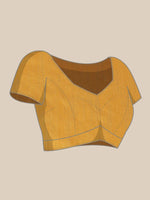 Thumbnail for Anouk Mustard Embellished Sequinned Net Saree - Distacart