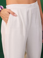 Thumbnail for Sangria Sequence Embroidered Straight Kurta With Trousers