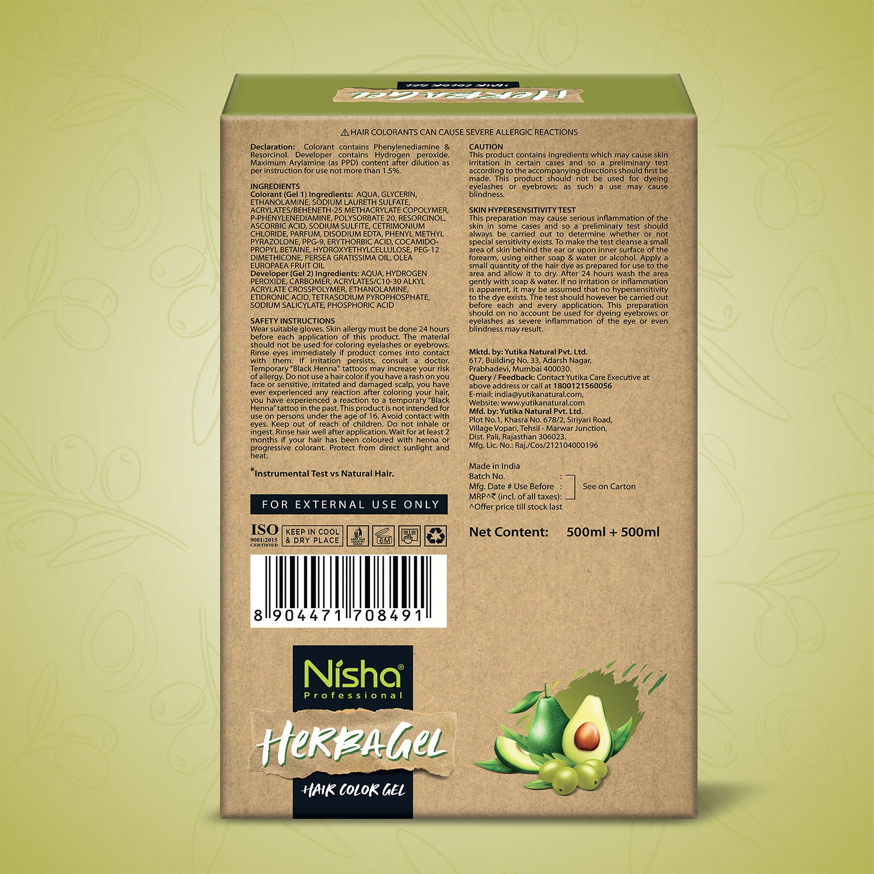 Nisha Care Hair & Beard Colour Gel-Original Black - Distacart