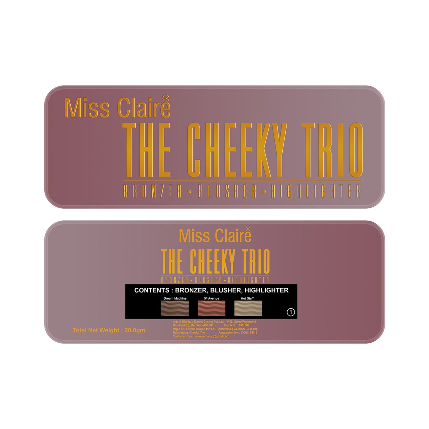 Miss Claire The Cheeky Trio Bronzer Blusher Highlighter - 1 - Distacart